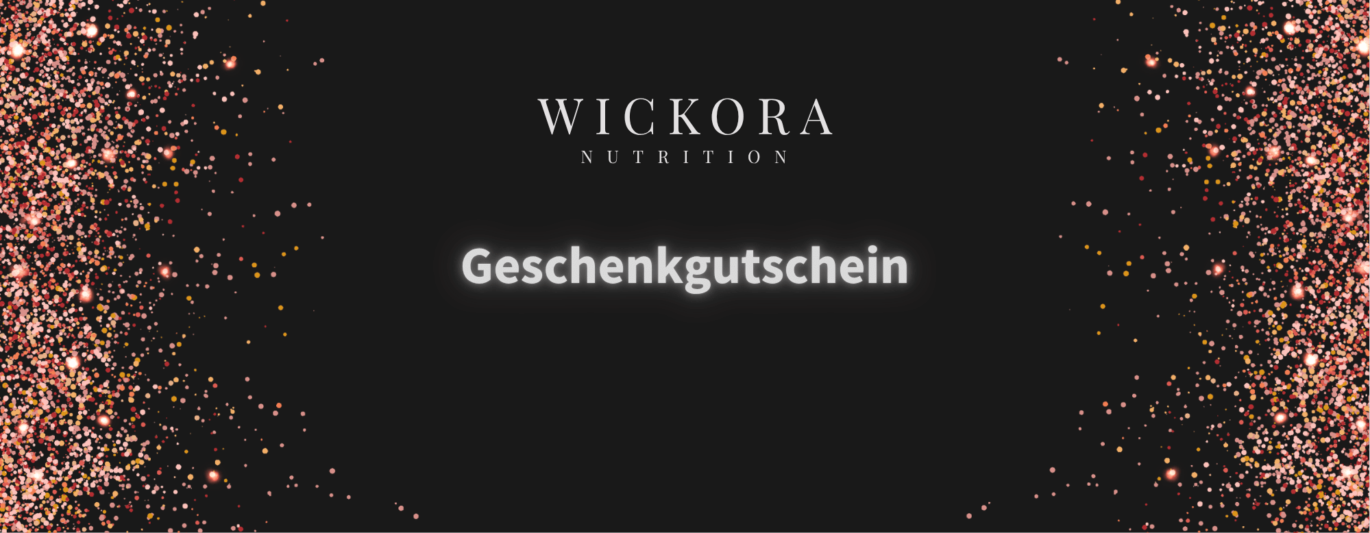 WICKORA Geschenkkarte als Geschenkgutschein mit stilvollem Design, ideal zum Verschenken und Einlösen bei WICKORA.