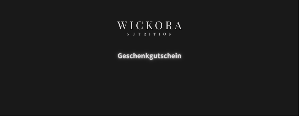 WICKORA Geschenkkarte mit Marine Kollagen 8, elegante Verpackung, ideal zum Verschenken, hochwertiges Kosmetikprodukt.